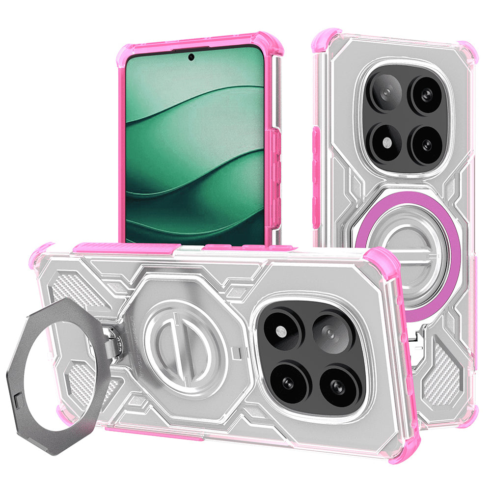 Techsuit - Carbon Shield PRO - Xiaomi Redmi Note 14 Pro+ 5G - Pink Transparent