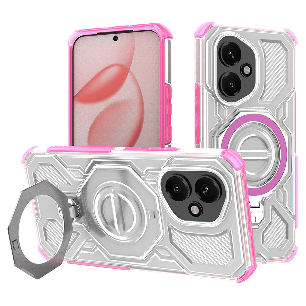 Techsuit - Carbon Shield PRO - Honor 400 - Pink Transparent