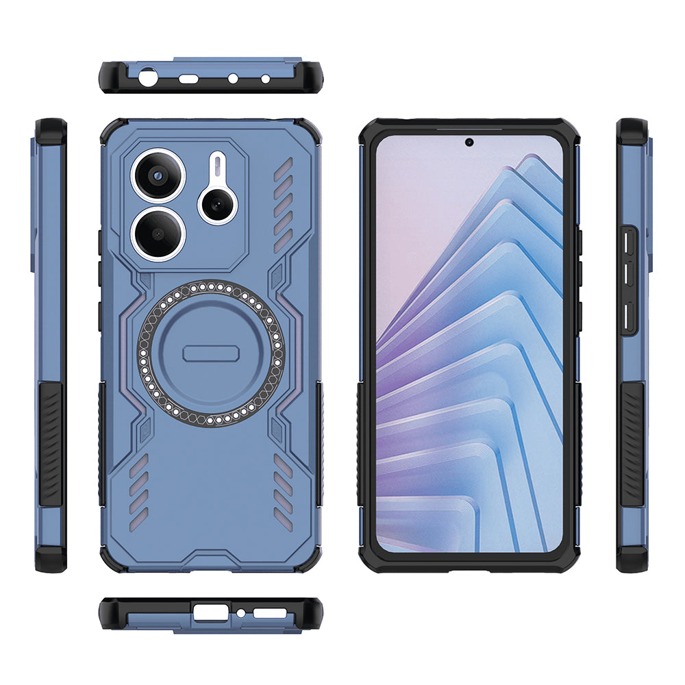 TechSuit Husa de protectie Techsuit ArmorMag compatibil cu Xiaomi Redmi Note 14 5G, Albastru – imagine 4