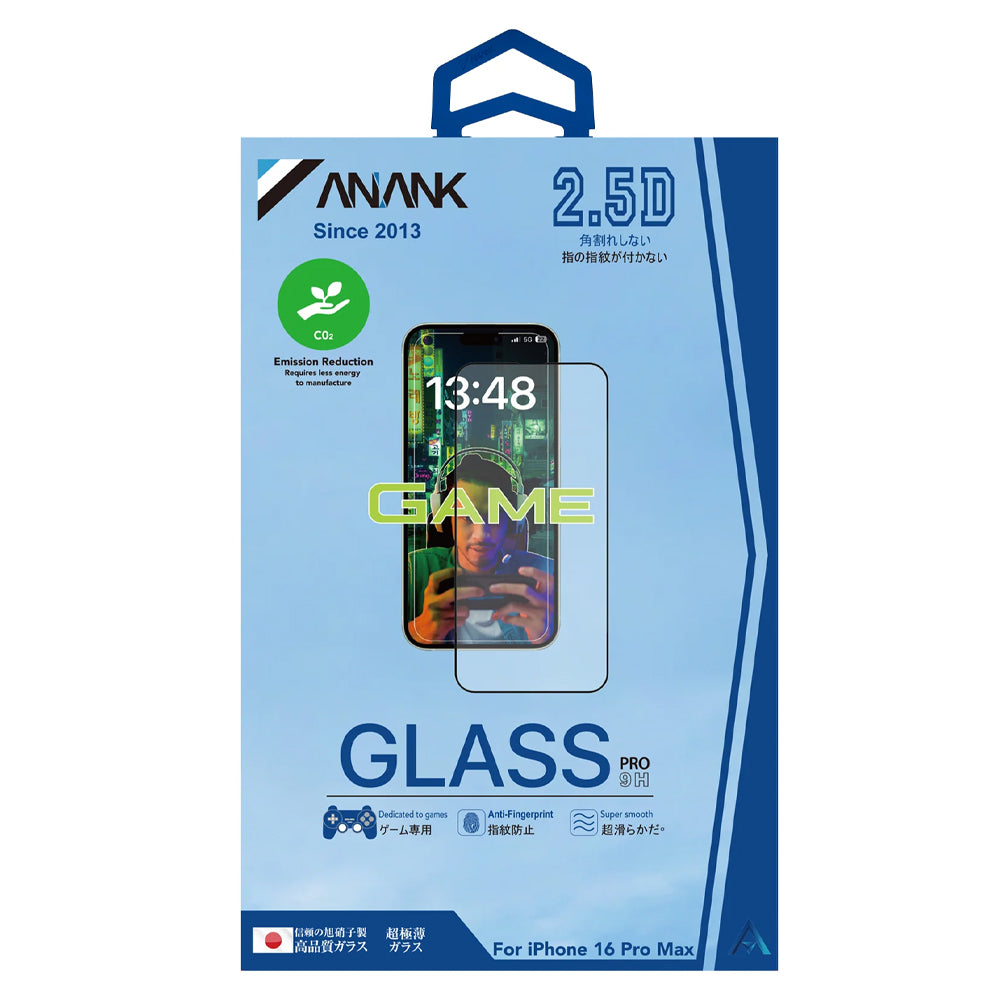 ANANK - 2.5D 1X Reinforced Anti-fingerprint Screen Protector - iPhone 16 Pro Max - Black