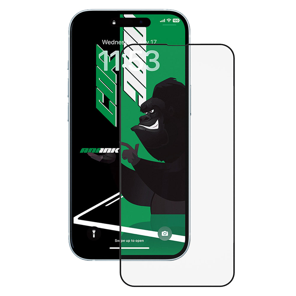 ANANK - 2.5D CG Glass Screen Protector - iPhone 15 Pro - Black