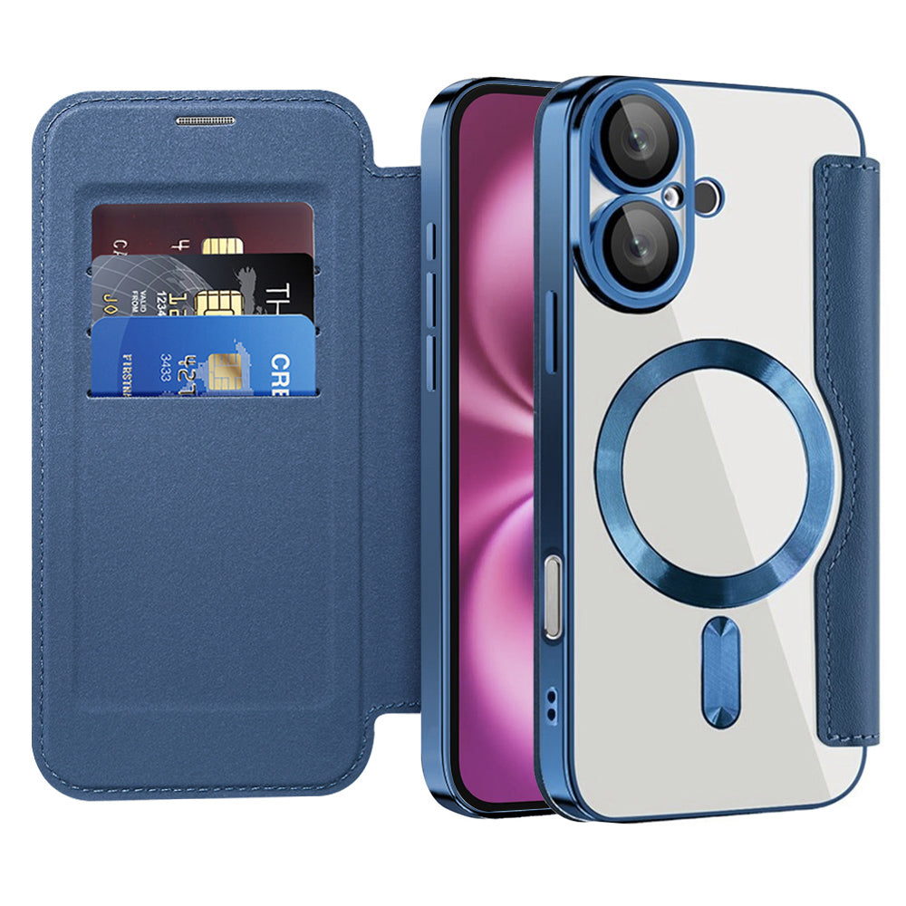 Techsuit - SmartMag Book Case - iPhone 16 Plus - Blue