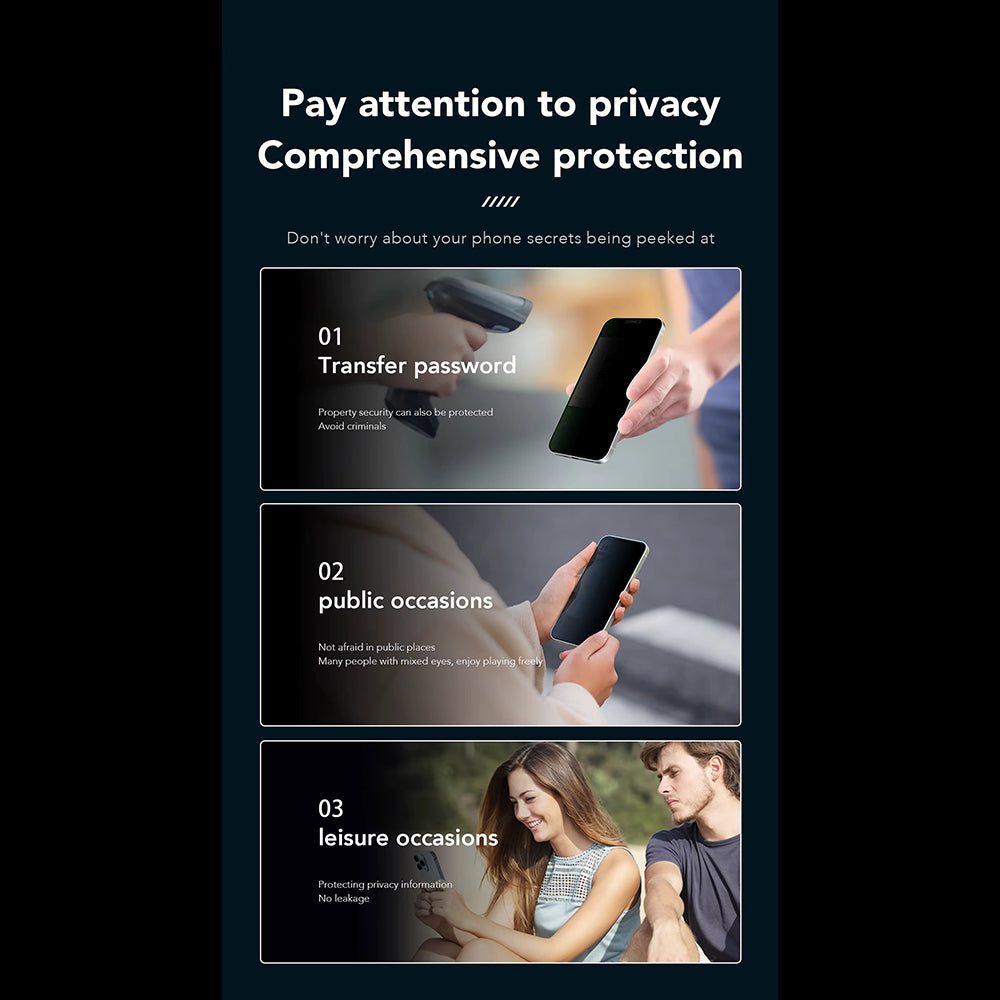 ANANK - 2.5D Privacy Screen Protector - iPhone 16 Pro - Black