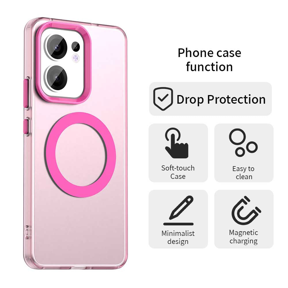 TechSuit Husa de protectie Techsuit CandyCase MagSafe compatibil cu Oppo Reno13 F 4G / Reno13 F 5G / Reno13 FS 5G, Roz –