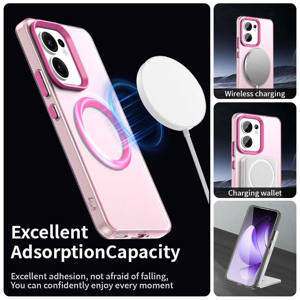 TechSuit Husa de protectie Techsuit CandyCase MagSafe compatibil cu Oppo Reno13 F 4G / Reno13 F 5G / Reno13 FS 5G, Roz –