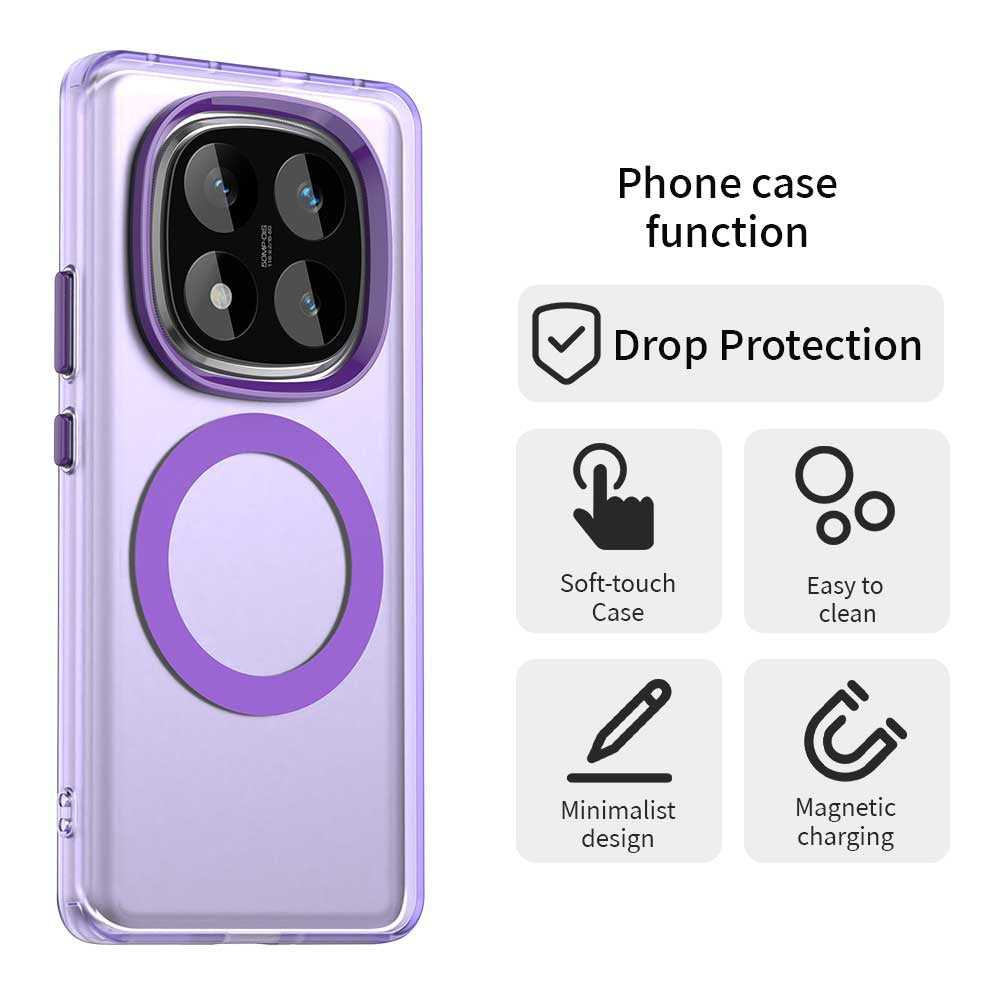 TechSuit Husa de protectie Techsuit CandyCase MagSafe compatibil cu Xiaomi Redmi Note 14 Pro 5G / Poco X7, Mov – imagine
