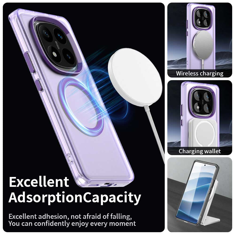 TechSuit Husa de protectie Techsuit CandyCase MagSafe compatibil cu Xiaomi Redmi Note 14 Pro 5G / Poco X7, Mov – imagine