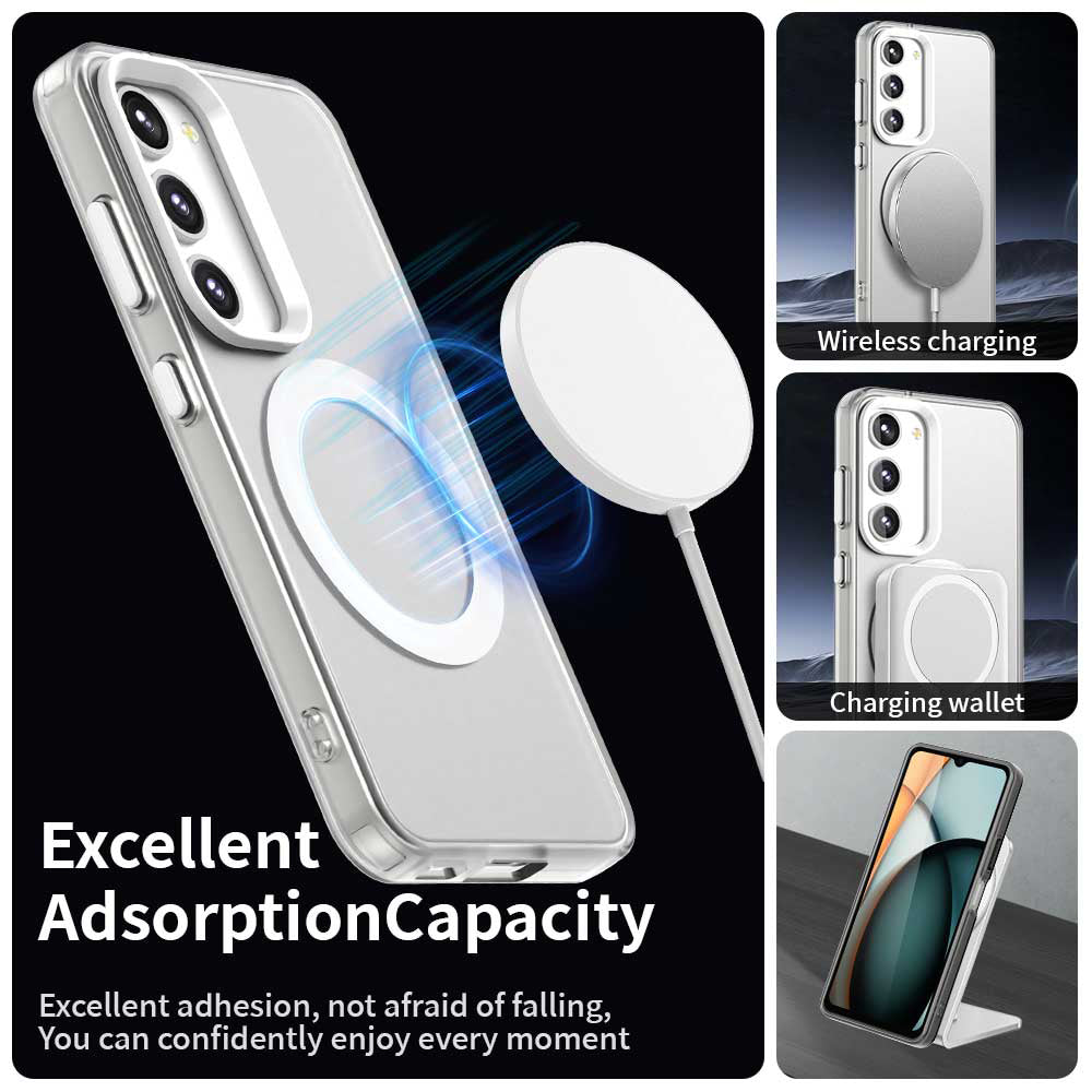 Husa de protectie Techsuit CandyCase MagSafe compatibil cu Samsung Galaxy S23 Plus, Alb