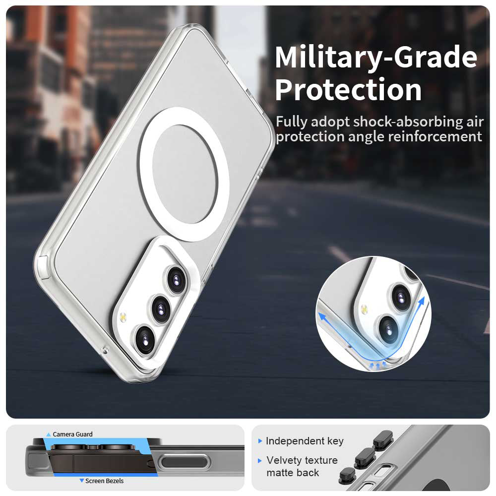 Husa de protectie Techsuit CandyCase MagSafe compatibil cu Samsung Galaxy S23 Plus, Alb