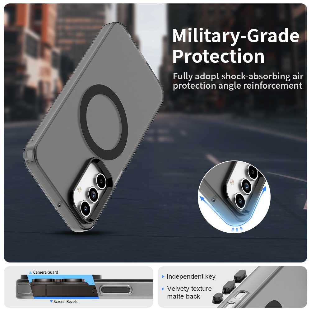 TechSuit Husa de protectie Techsuit CandyCase MagSafe compatibil cu Samsung Galaxy A55 5G, Negru – imagine 3