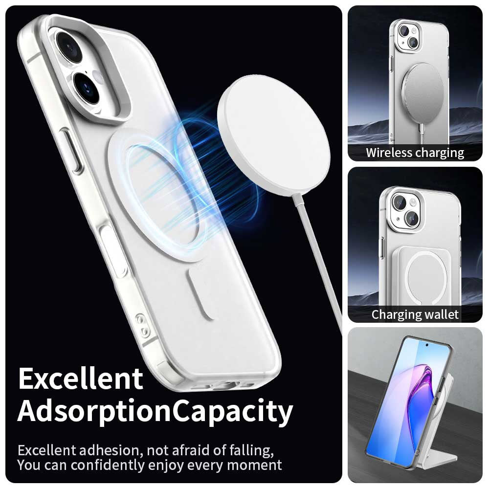 TechSuit Husa de protectie Techsuit CandyCase MagSafe compatibil cu iPhone 16, Alb – imagine 5