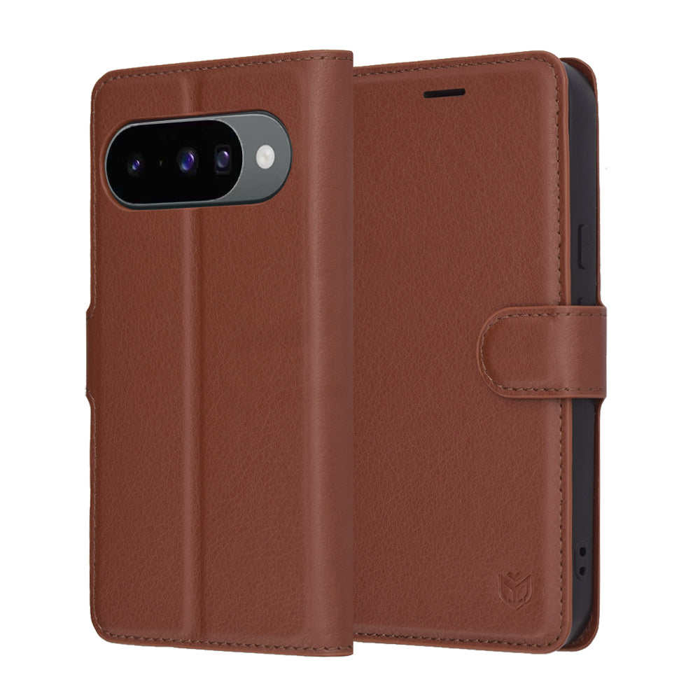 Techsuit - Leather Folio - Google Pixel 10 / 10 Pro - Brown
