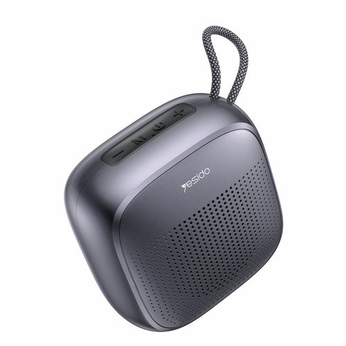 Yesido - Wireless Speaker (YSW24) - Bluetooth 5.3, Mini Design, Waterproof, Lanyard, TF, AUX, Type-C, 1000mAh - Black
