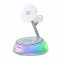 Yesido - Wireless Charging Station 3in1 (DS31) - for iPhone, Apple Watch, AirPods, Magnetic Grip, RGB Lighting - White
