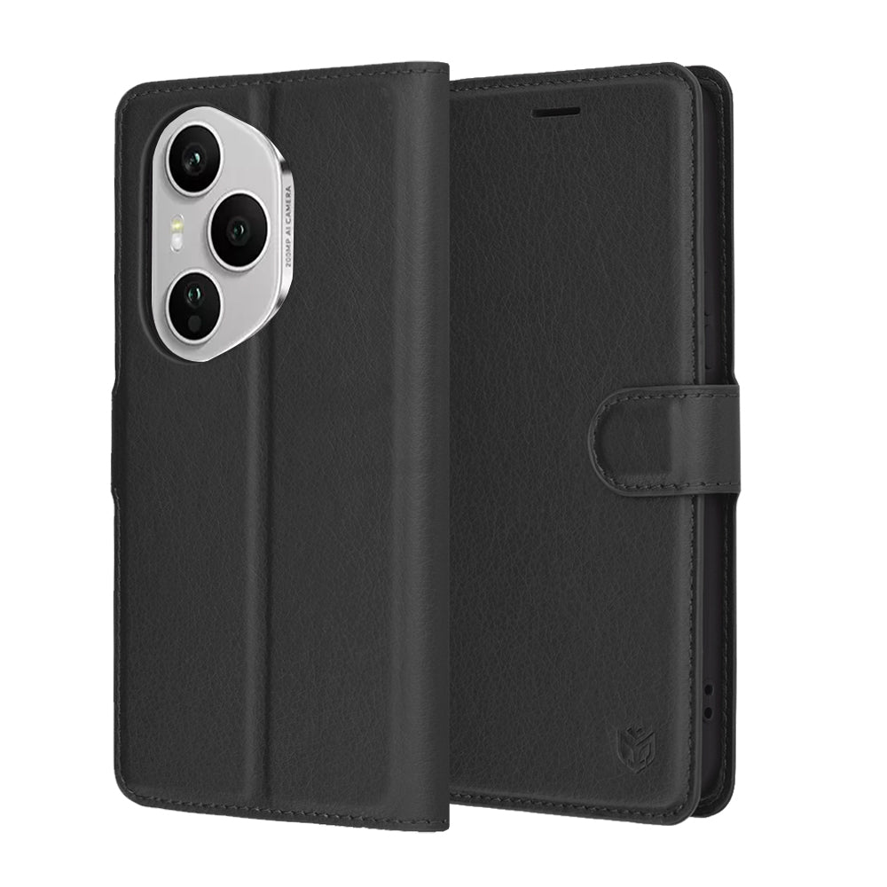 Techsuit - Leather Folio - Honor 400 Pro - Black
