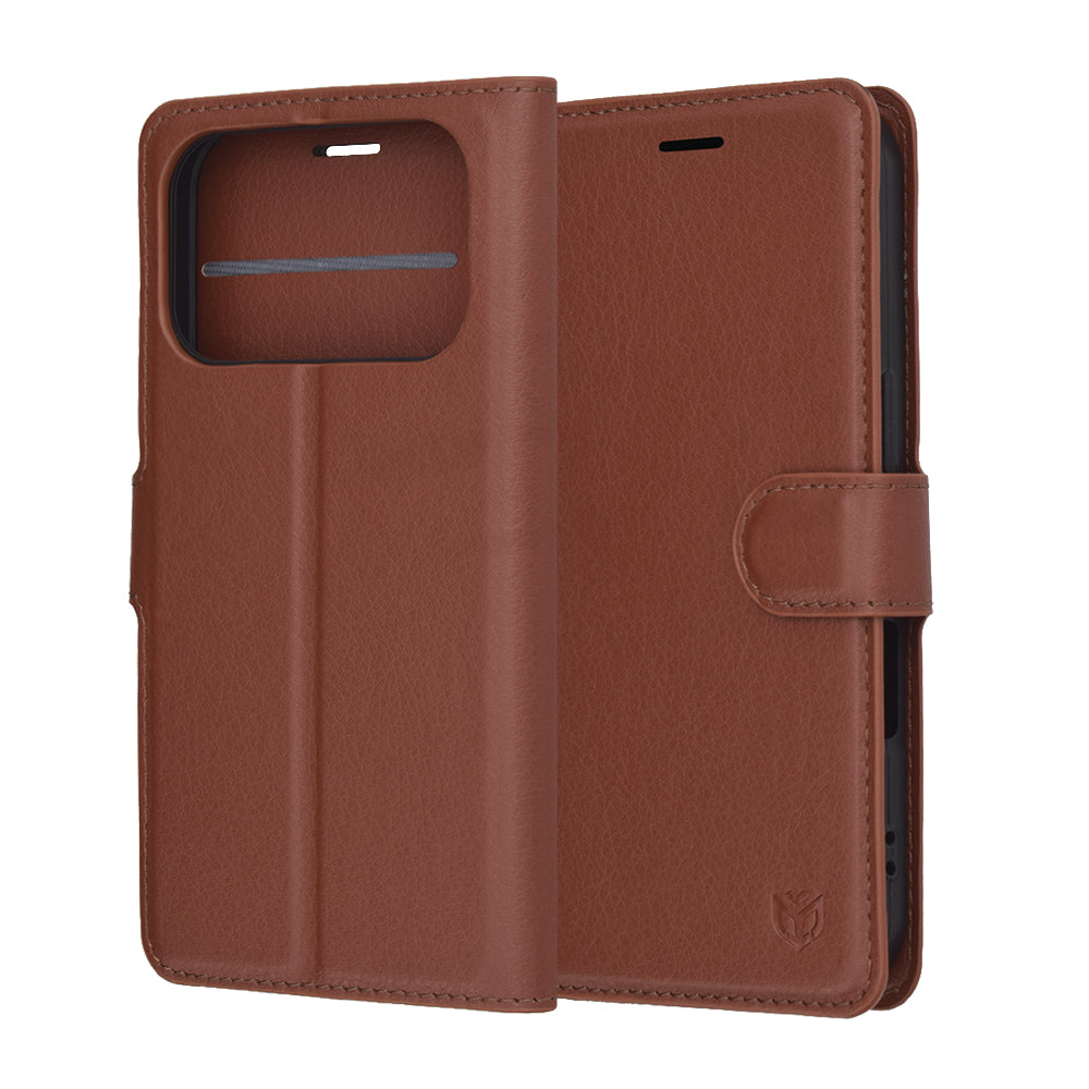 Techsuit - Leather Folio - iPhone 17 Pro Max - Brown