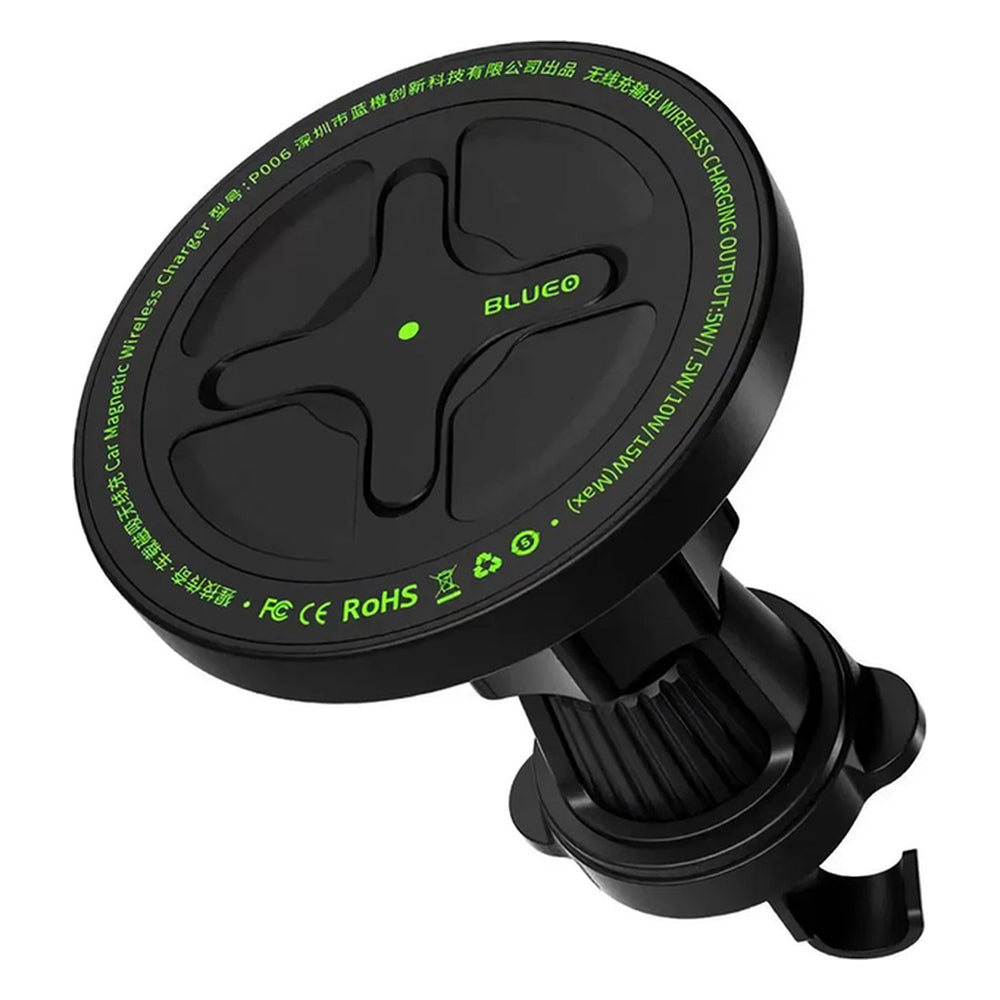 Blueo - Car Holder with Wireless Charging Ape Legend - for Air Vent, Type-C, 15W, 360 Rotation - Black
