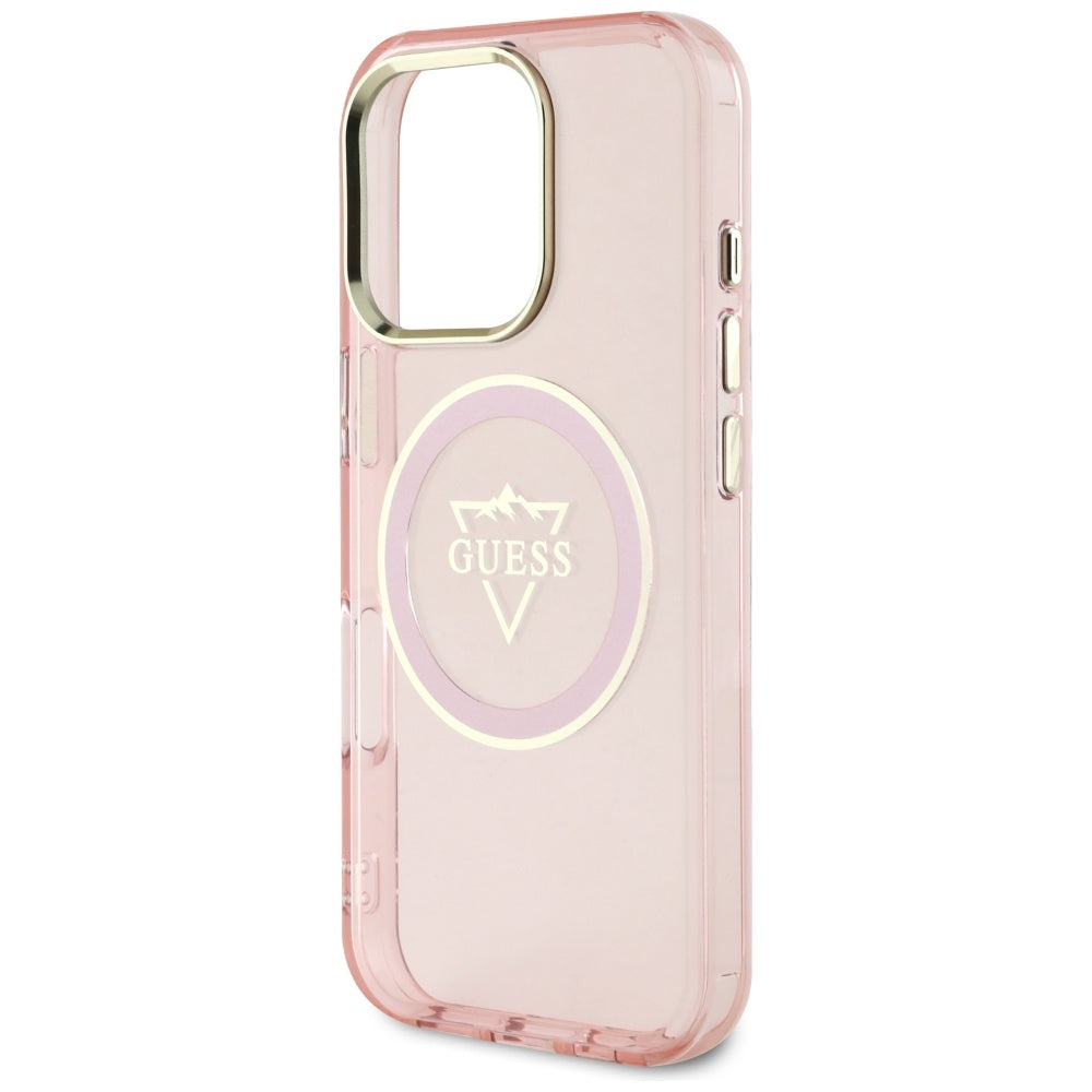 Guess - IML Metal Mountain Logo MagSafe (GUHMP16XHFGTMSLSP) - iPhone 16 Pro Max - Pink