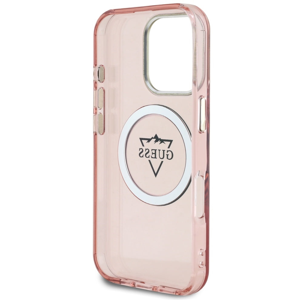 Guess - IML Metal Mountain Logo MagSafe (GUHMP16XHFGTMSLSP) - iPhone 16 Pro Max - Pink