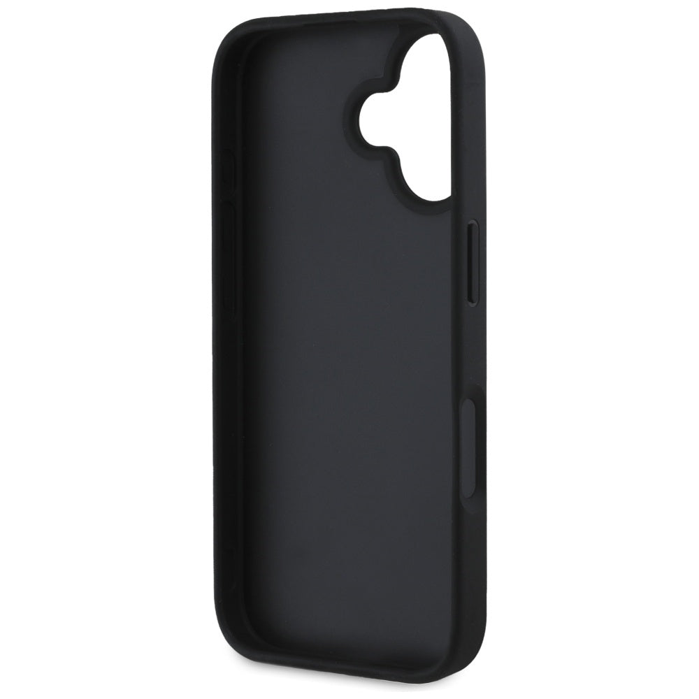Husa pentru iPhone 16 - Guess Hardcase Grained Big 4G Logo Small Classic Logo (GUHCP16SPGT4MBK) - Black