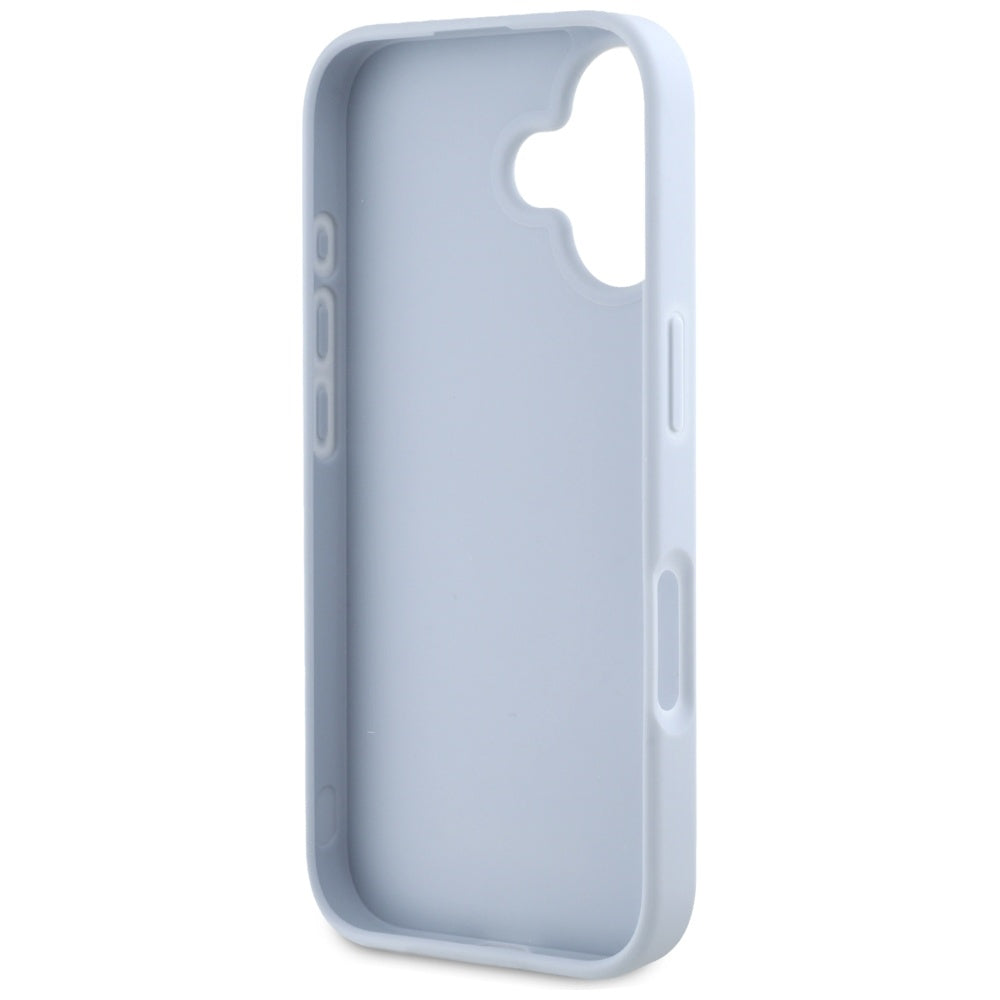 Husa pentru iPhone 16 - Guess Hardcase Grained Big 4G Logo Small Classic Logo (GUHCP16SPGT4MBB) - Blue