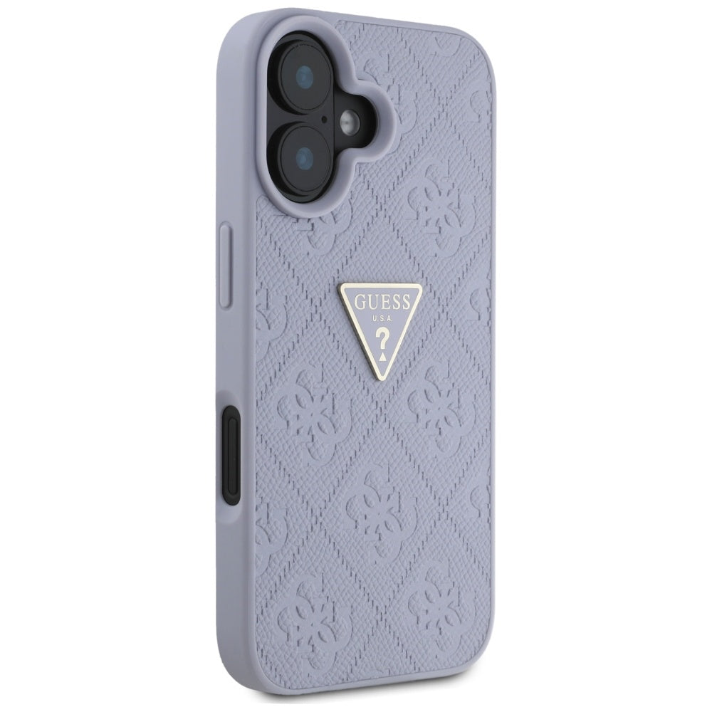 Guess - Leather Hot Stamp 4G Pattern Triangle Metal Logo (GUHCP16SPGP4STRU) - iPhone 16 - Light Purple