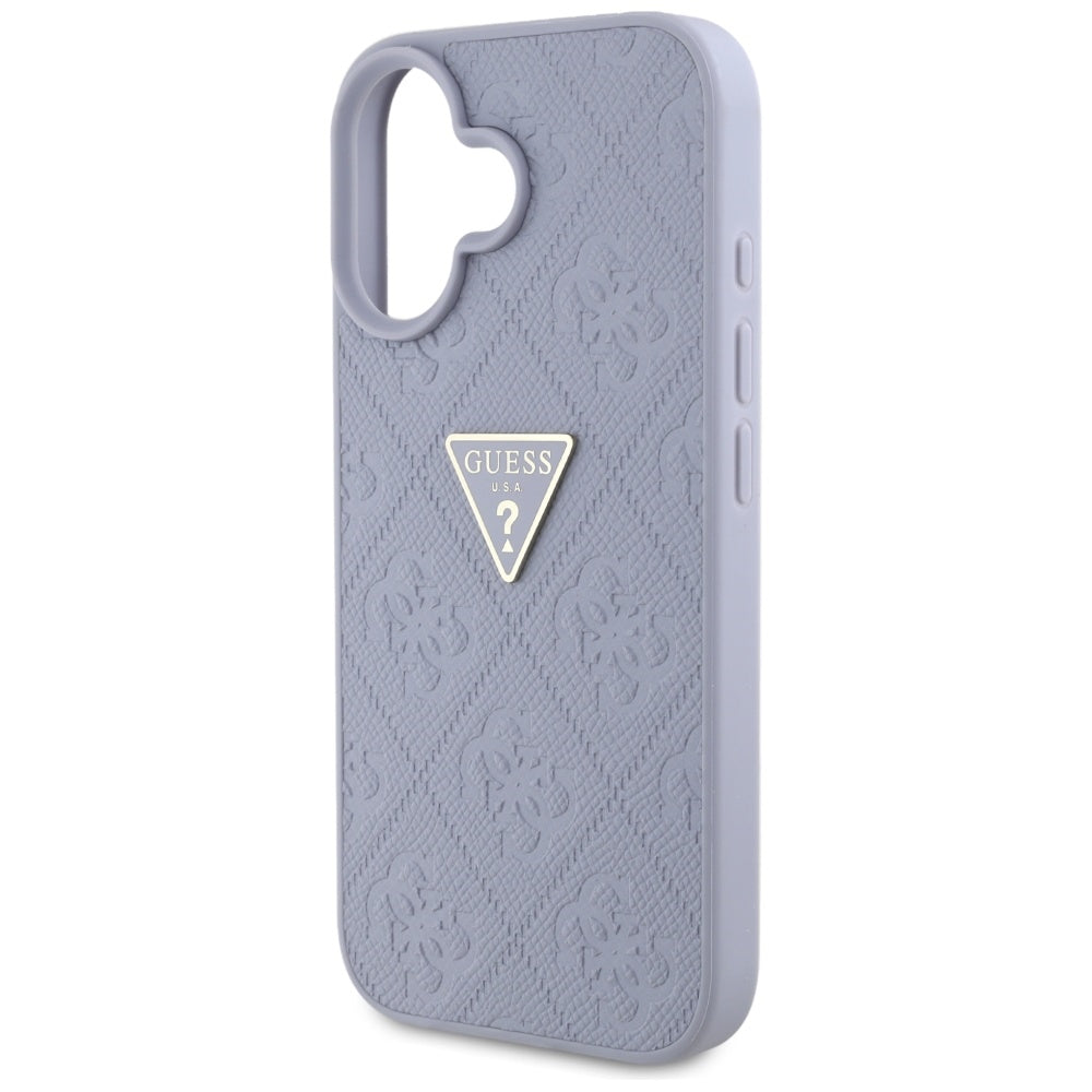 Guess - Leather Hot Stamp 4G Pattern Triangle Metal Logo (GUHCP16SPGP4STRU) - iPhone 16 - Light Purple