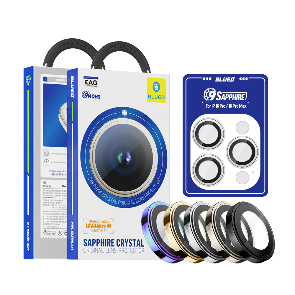 Blueo - Sapphire Crystal Original Lens Glass - iPhone 16 Pro / iPhone 16 Pro Max - Colorful