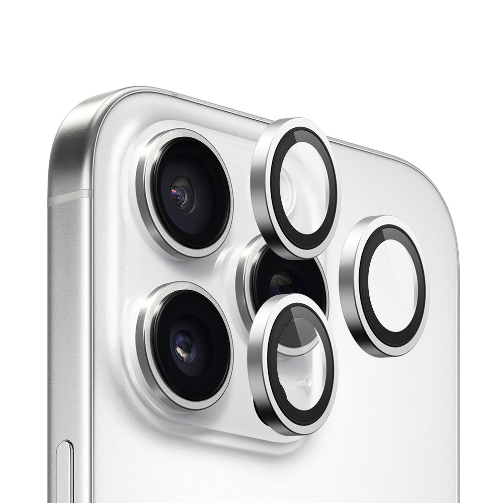 Blueo - 99 Anti-Reflective Lens Glass - iPhone 15 Pro /iPhone 15 Pro Max /iPhone 16 Pro /iPhone 16 Pro Max - Silver Tita