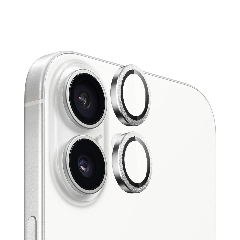 Blueo - Diamond Lens Glass - iPhone 16 / iPhone 16 Plus - Silver Diamond