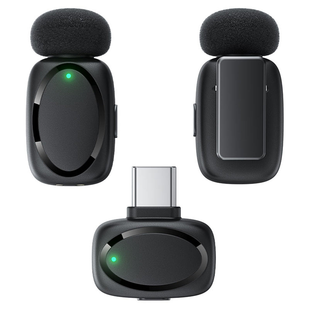 Acefast - Wireless Lavalier Microphones (R2) - Type-C, 360°, Noise Reduction, Dual-mic Rec, 300mAh, Ultra-low Latency - 