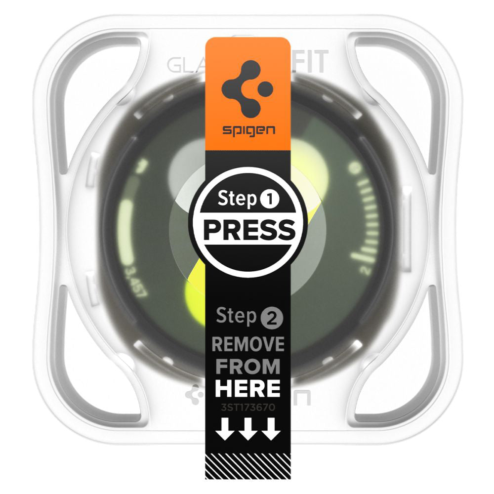 Spigen - (2 pack) Glas.tR EZ Fit (AGL09876) - Samsung Galaxy Watch8 44mm - Clear