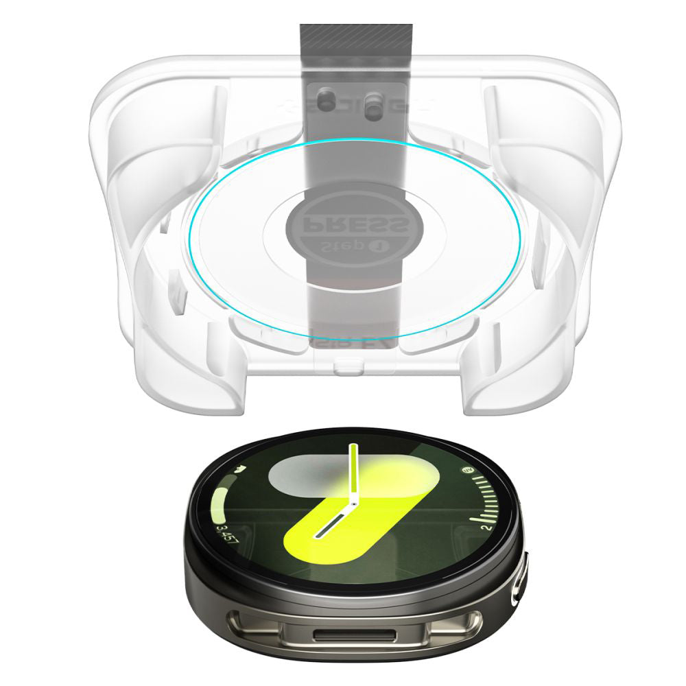 Spigen - (2 pack) Glas.tR EZ Fit (AGL09876) - Samsung Galaxy Watch8 44mm - Clear