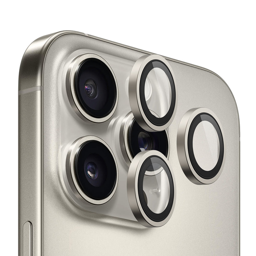 Blueo - Original Metal Frame Lens Protector - iPhone 16 Pro / iPhone 16 Pro Max - Natural Titanium