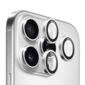 Blueo - Original Metal Frame Lens Protector - iPhone 16 Pro / iPhone 16 Pro Max - Silver Titanium