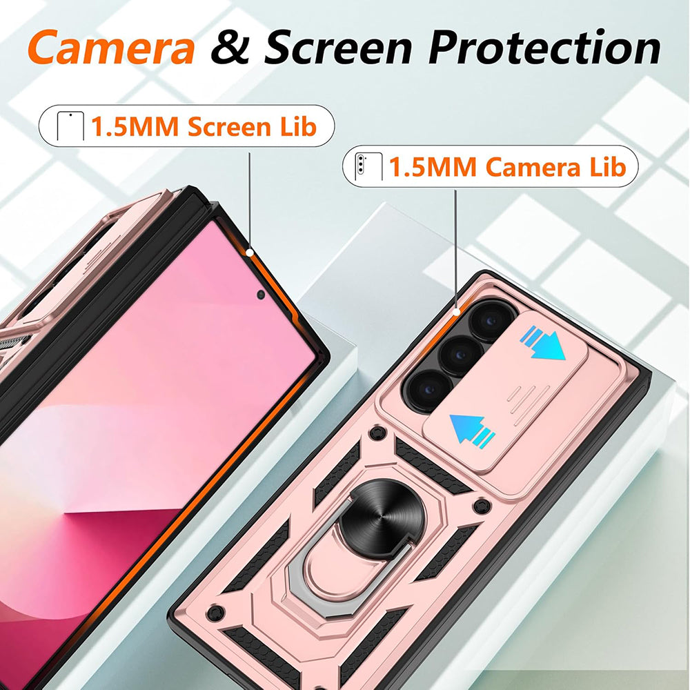 Techsuit - CamShield Series - Samsung Galaxy Z Fold7 - Rose Gold