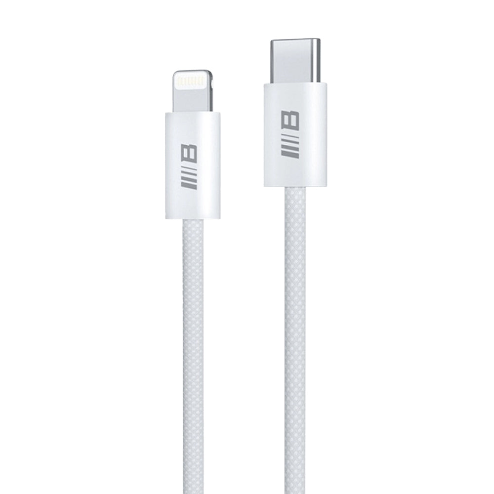 Blueo - Data Cable - Type-C to Lightning, Fast Charging, Braided, 1.2m - White