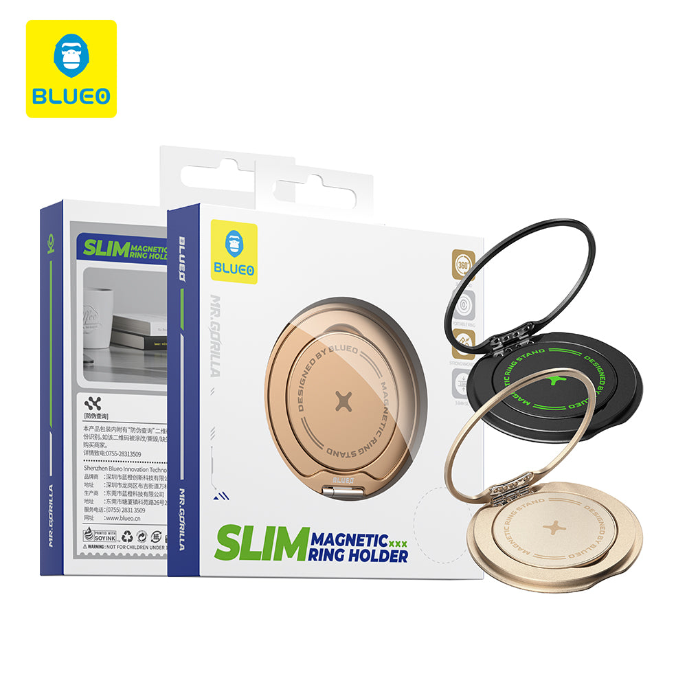 Blueo - Slim Magnetic Ring Holder - Black