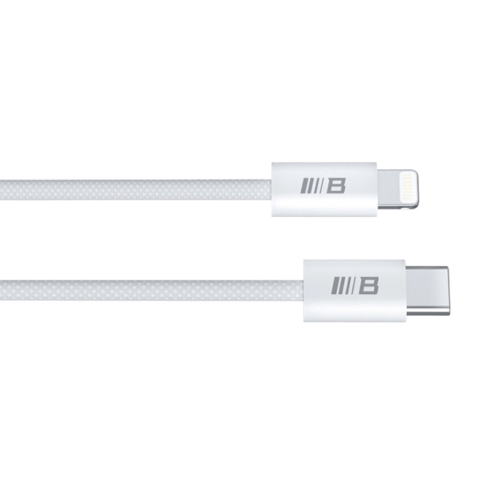 Blueo - Data Cable - Type-C to Lightning, Fast Charging, Braided, 2m - White