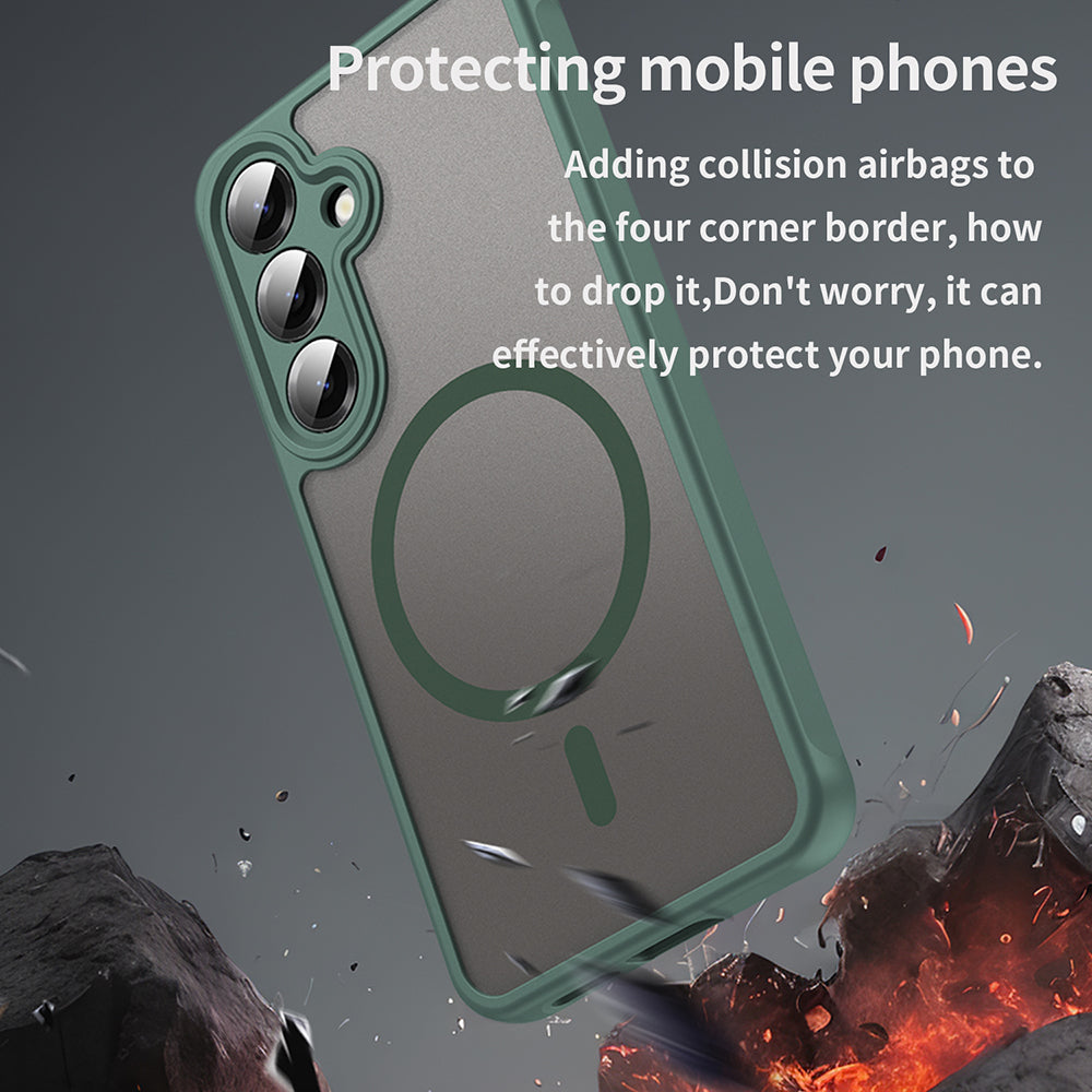 TechSuit Husa de protectie Techsuit HaloFrost II MagSafe compatibil cu Samsung Galaxy S25 FE, Verde – imagine 3