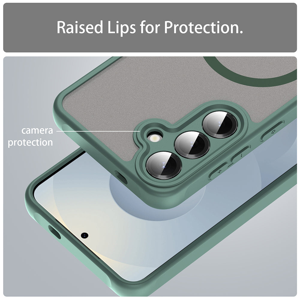 TechSuit Husa de protectie Techsuit HaloFrost II MagSafe compatibil cu Samsung Galaxy S25 FE, Verde – imagine 4