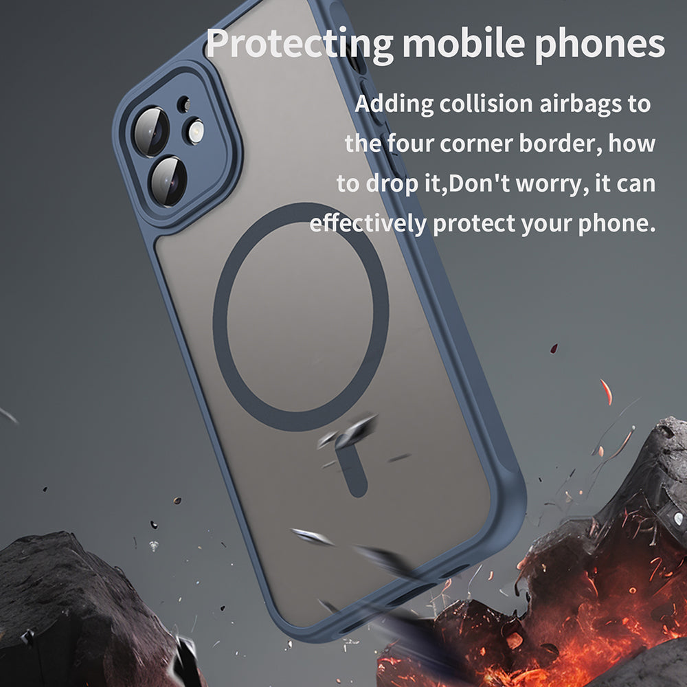 TechSuit Husa de protectie Techsuit HaloFrost II MagSafe compatibil cu iPhone 11, Bleumarin – imagine 3