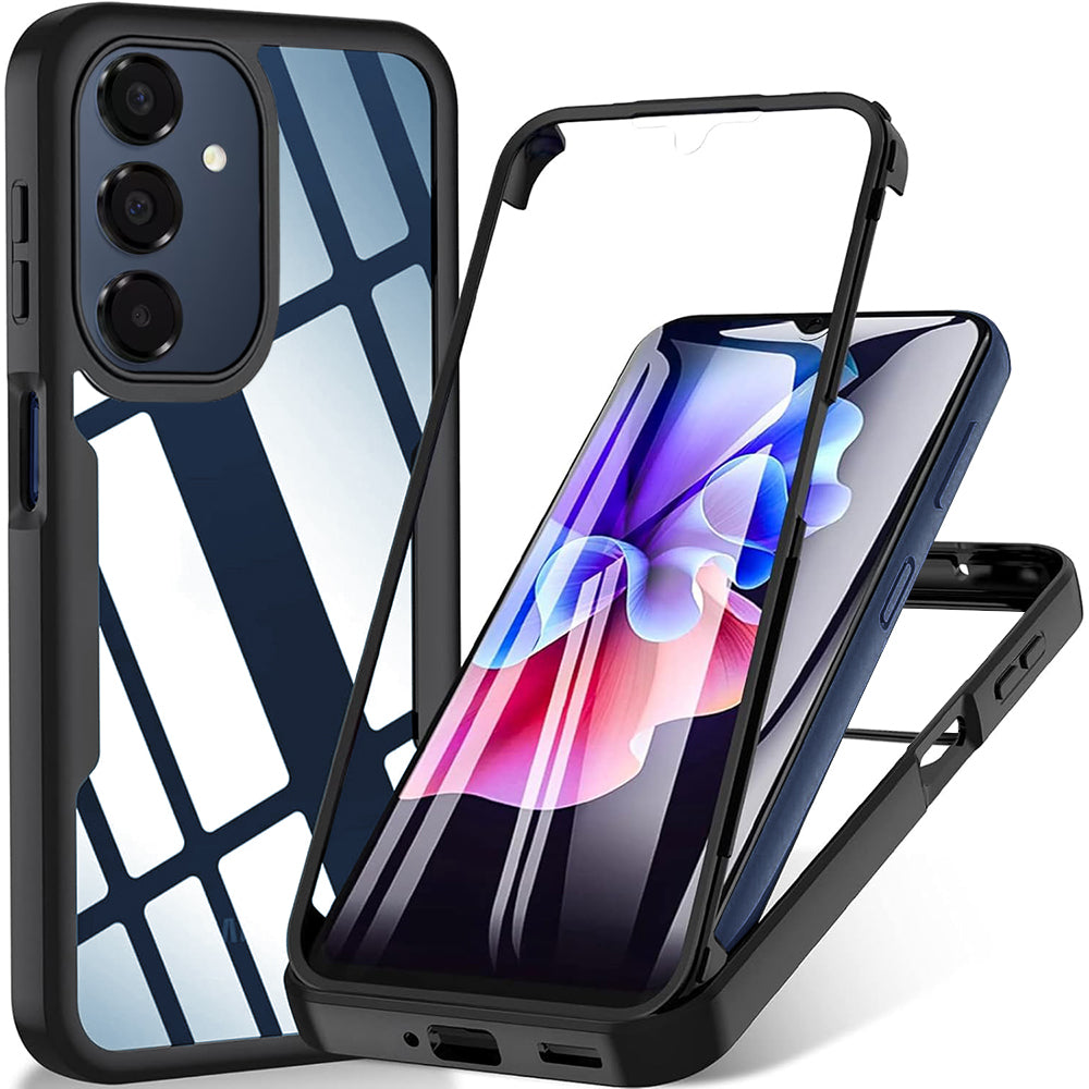 Techsuit - ColorVerse 360 Series + Screen Protector - Samsung Galaxy A16 4G / A16 5G / A17 5G / A17 4G - Black