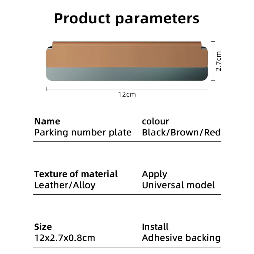 Techsuit - Premium Phone Number Plate DialCraft (SN1) - Parking Sign, Slim Design, Magnetic Numbers, with Adhesive - Bla