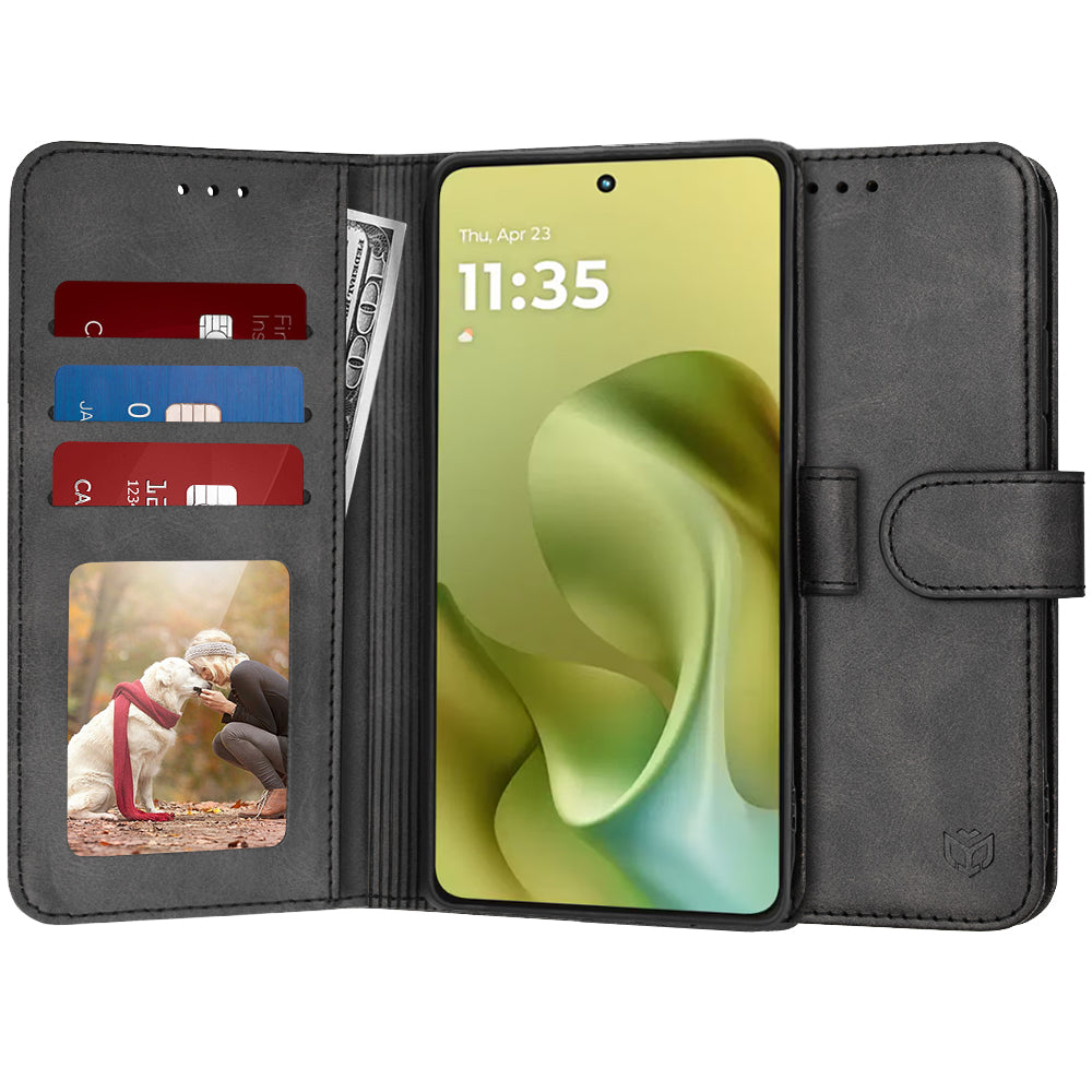 TechSuit Husa de protectie Techsuit Diary Book compatibil cu Motorola Moto G86, Negru