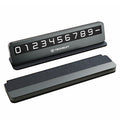 Techsuit - Premium Phone Number Plate DialCraft (SN1) - Parking Sign, Slim Design, Magnetic Numbers, with Adhesive - Bla