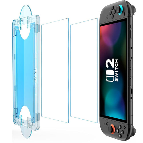 Techsuit - (2 pack) Premium Tempered Glass SwitchAura with Applicator (NS1) - for Nintendo Switch 2, 9H Resistant - Clea