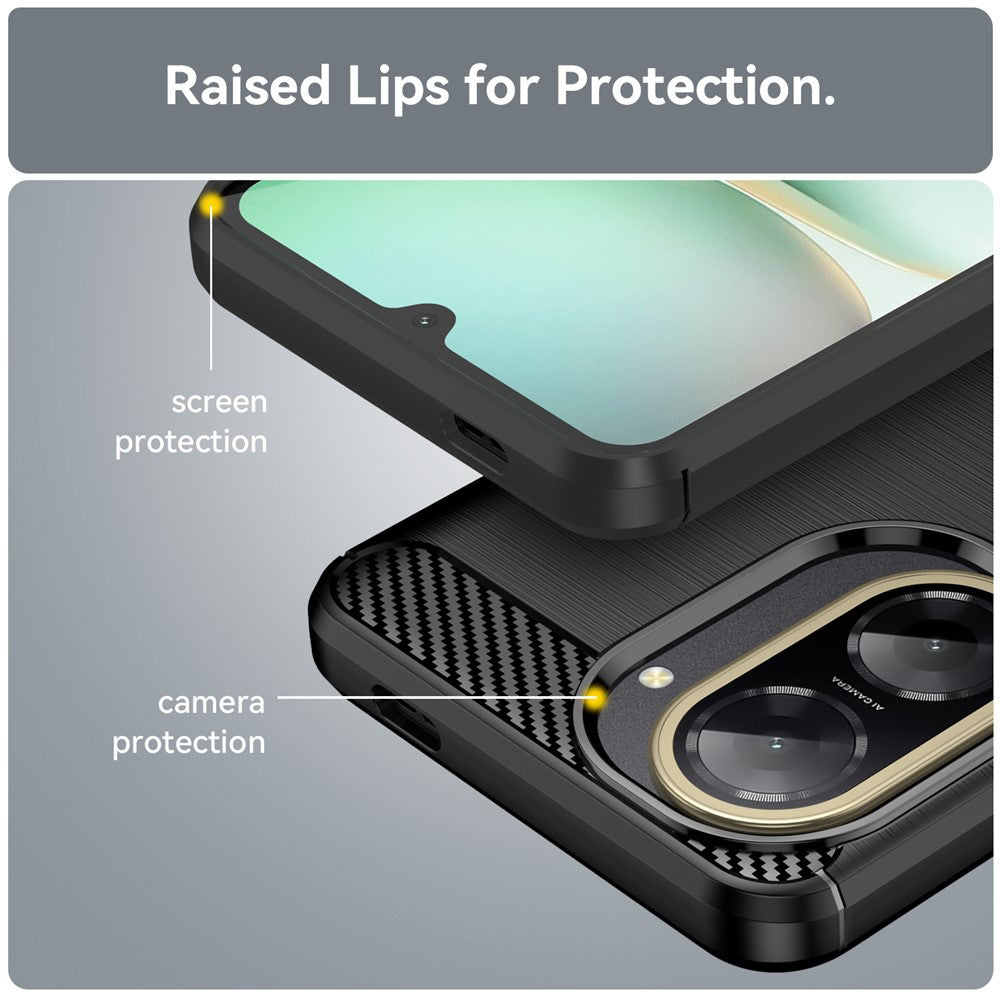 Techsuit - Carbon Silicone - Xiaomi Redmi A5 4G (Regional) - Black