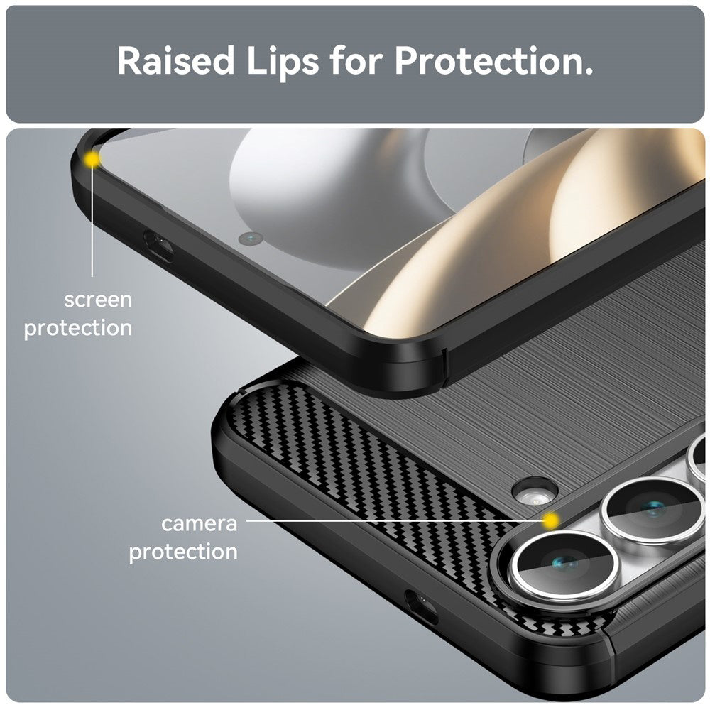 Techsuit - Carbon Silicone - Samsung Galaxy S25 FE - Black