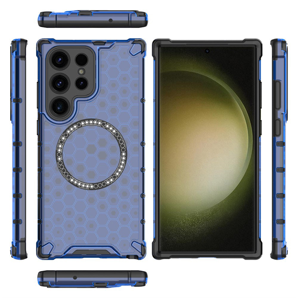 Techsuit - HoneyComb Shield MagSafe - Samsung Galaxy S25 Ultra - Blue